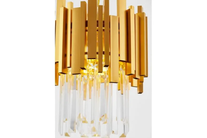 LAMPADARIO CRISTALLO CLASSICO ORO FERA D25