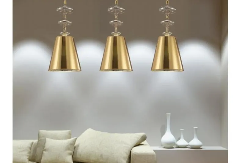 Lampadario design a sospensione colore oro