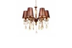 Lampadario di cristallo Alessia W6 Ottone
