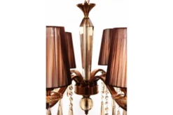 Lampadario di cristallo Alessia W6 Ottone