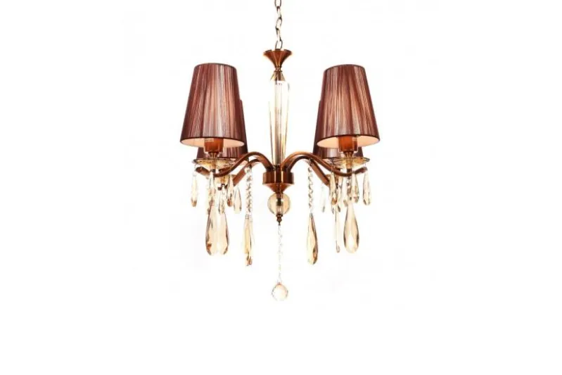 Lampadario di cristallo Alessia W4 Ottone