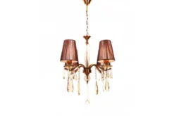 Lampadario di cristallo Alessia W4 Ottone