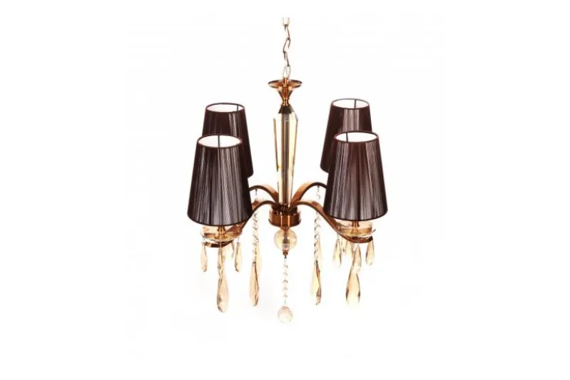 Lampadario di cristallo Alessia W4 Ottone