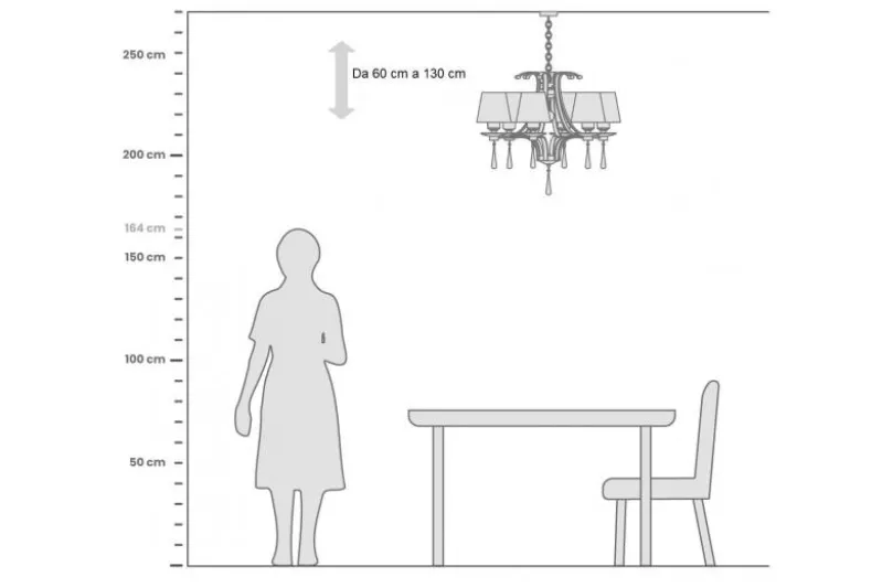 Lampadario di cristallo Venisia W6 Oro
