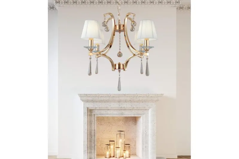 Lampadario di cristallo Venisia W4 Oro
