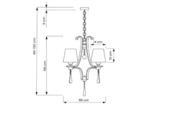 Lampadario di cristallo Venisia W4 Oro