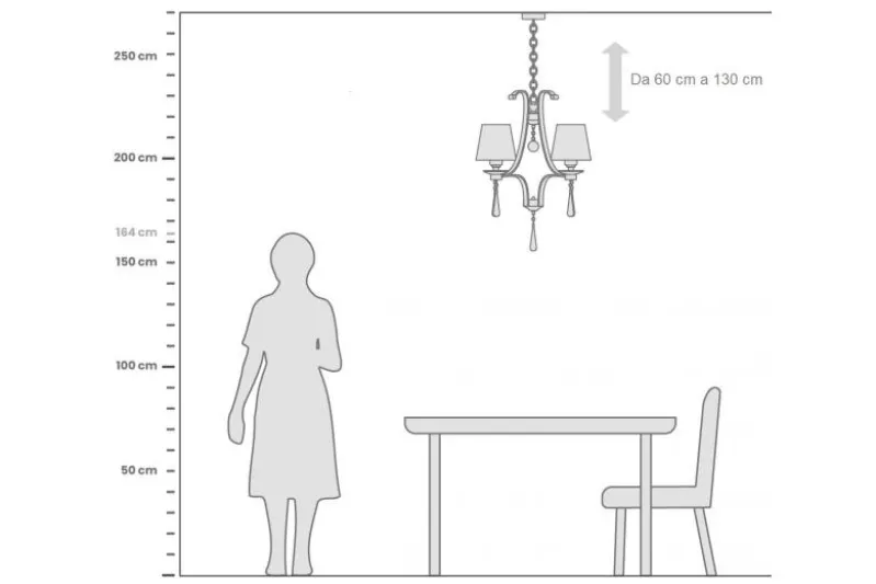 Lampadario di cristallo Venisia W4 Oro