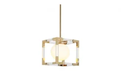 Lampadario di design moderno a sfera in gabbia oro BOSCO W1