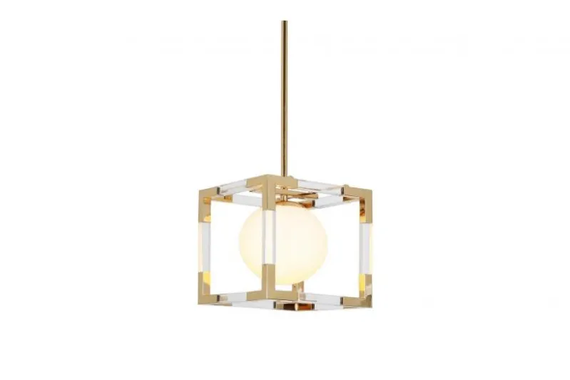 Lampadario di design moderno a sfera in gabbia oro BOSCO W1