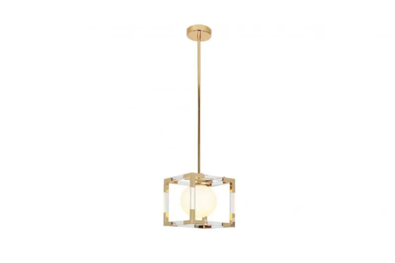 Lampadario di design moderno a sfera in gabbia oro BOSCO W1
