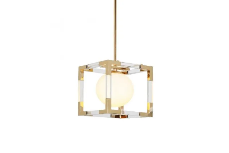 Lampadario di design moderno a sfera in gabbia oro BOSCO W1