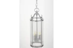Lampadario di design moderno in metallo cromato e vetro BOSTON W3