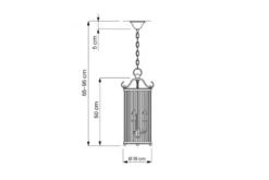 Lampadario di design moderno in metallo cromato e vetro BOSTON W3