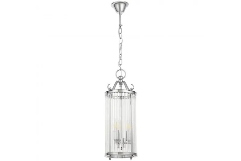 Lampadario di design moderno in metallo cromato e vetro BOSTON W3