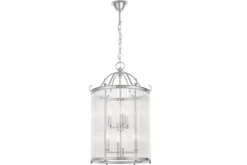Lampadario di design moderno in metallo cromato e vetro BOSTON W6