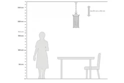 Lampadario di design moderno in ottone e vetro BOSTON W3
