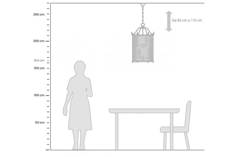 Lampadario di design moderno in ottone e vetro BOSTON W6