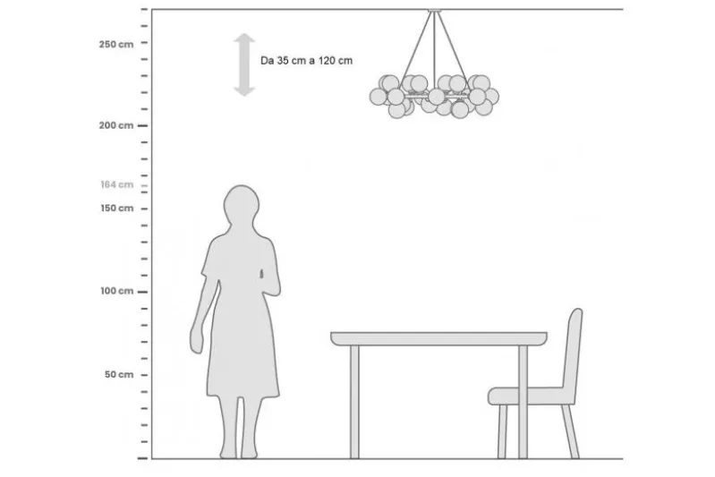 Lampadario di design moderno 25 luci nero e oro caldo MARSIADA W25