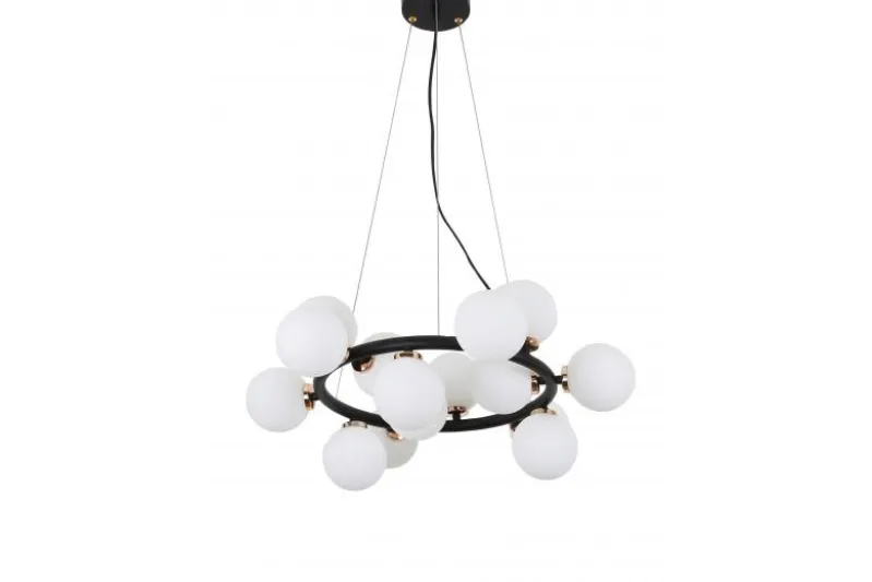 Lampadario di design moderno 15 luci Nero Oro caldo MARSIADA W15