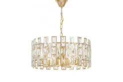 LAMPADARIO MODERNO CRISTALLO ORO FIORINA D50
