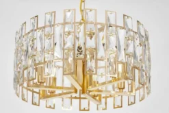 LAMPADARIO MODERNO CRISTALLO ORO FIORINA D50