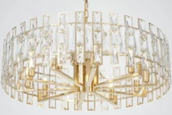LAMPADARIO MODERNO CRISTALLO ORO FIORINA D80