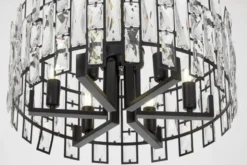 LAMPADARIO MODERNO IN CRISTALLO NERO FIORINA D50