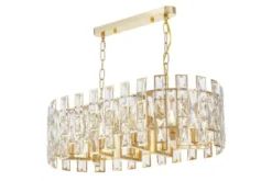 LAMPADARIO MODERNO IN CRISTALLO ORO FIORINA D70 PRO