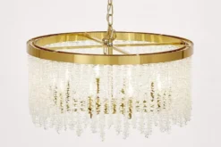 Lampadario moderno ottone con cristalli BALMENA D60