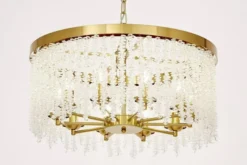 Lampadario moderno ottone con cristalli BALMENA D60