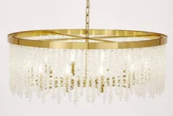 Lampadario ottone moderno con cristalli BALMENA D80
