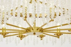 Lampadario ottone moderno con cristalli BALMENA D80
