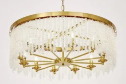 Lampadario ottone moderno con cristalli BALMENA D80