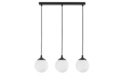 Lampadario pendente nero 3 punti luce a sfera FINO W3