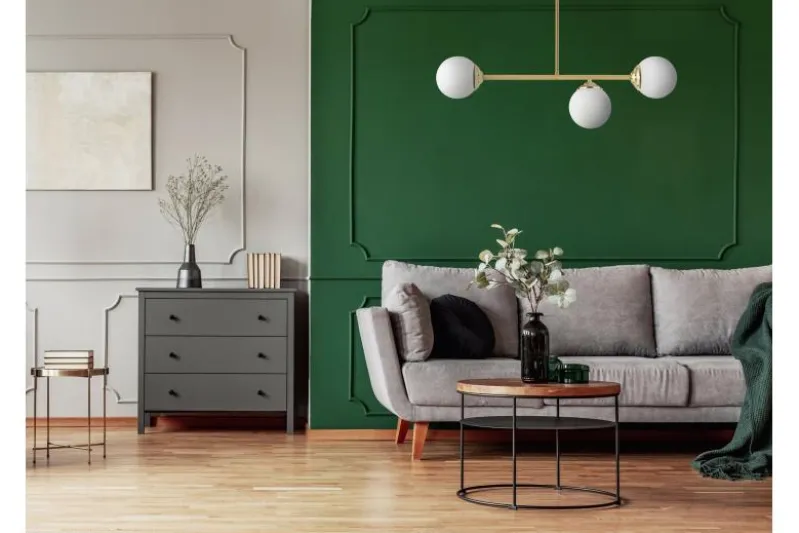 LAMPADA SOSPENSIONE MODERNA DA SOFFITTO CLASSIC ORO FINO W3