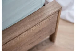 Letto in legno massello di rovere affumicato 180 x 200