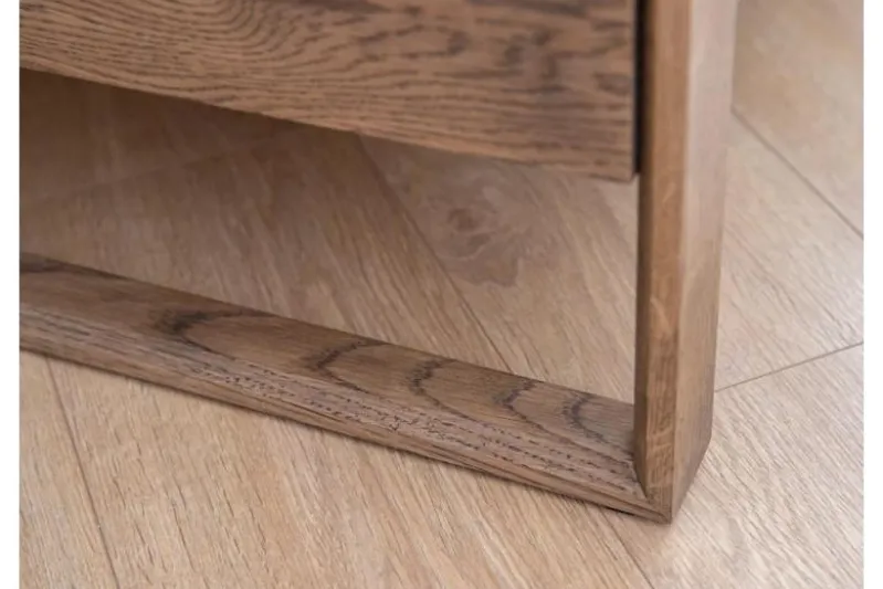 Letto in legno massello di rovere affumicato 180 x 200