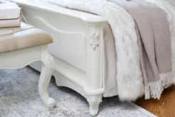Letto king size classico 180 X 200 color avorio Bella 905