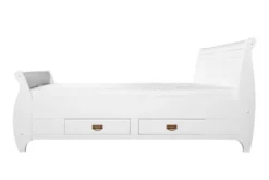 Letto massello pino bianco 160x200 con cassetti toscano shabby