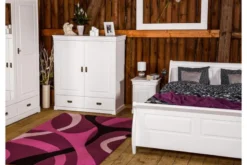 Letto massello pino bianco 160x200 con cassetti toscano shabby
