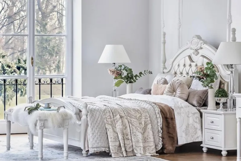 Letto matrimoniale provenzale king size 180x200 Princess 872
