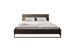 Letto matrimoniale rovere massello affumicato 160 x 200