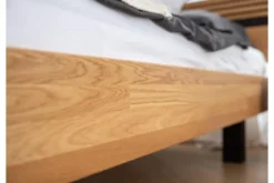 Letto moderno in rovere massello naturale e nero 180 x 200