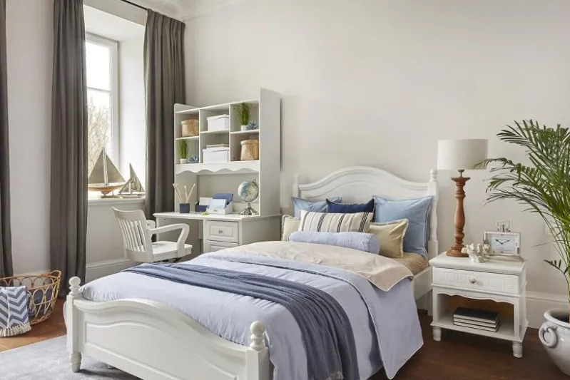 Letto provenzale in legno bianco 1 piazza e mezzo 120 X 200 Princess 810