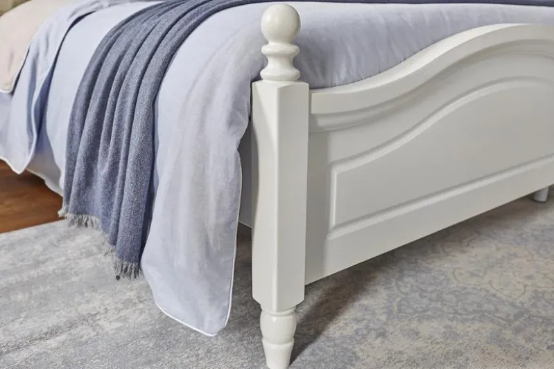 Letto provenzale in legno bianco 1 piazza e mezzo 120 X 200 Princess 810