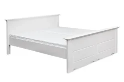 Letto shabby chic pino massello bianco 180x200