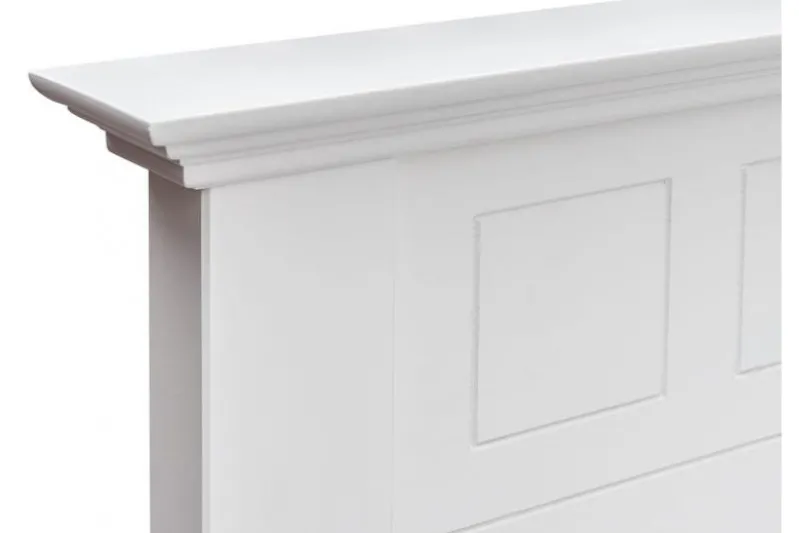 Letto shabby chic pino massello bianco 180x200