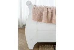 Letto 180x200 in legno massello pino bianco miele shabby toscano
