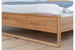 Letto 140x200 in rovere massello naturale oliato design moderno