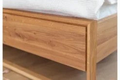 Letto 140x200 in rovere massello naturale oliato design moderno